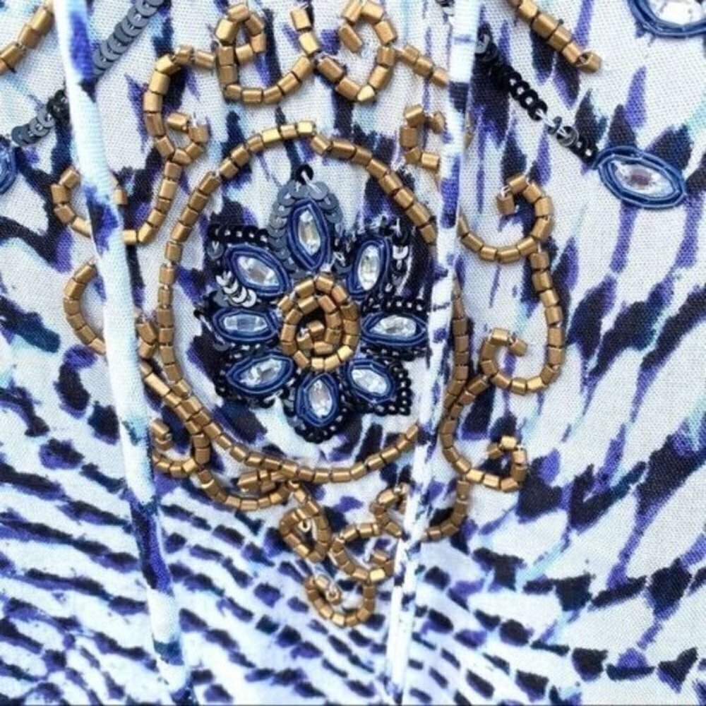 Soft Surroundings Beaded Embellished Tunic Blouse - Picture 5 of 12